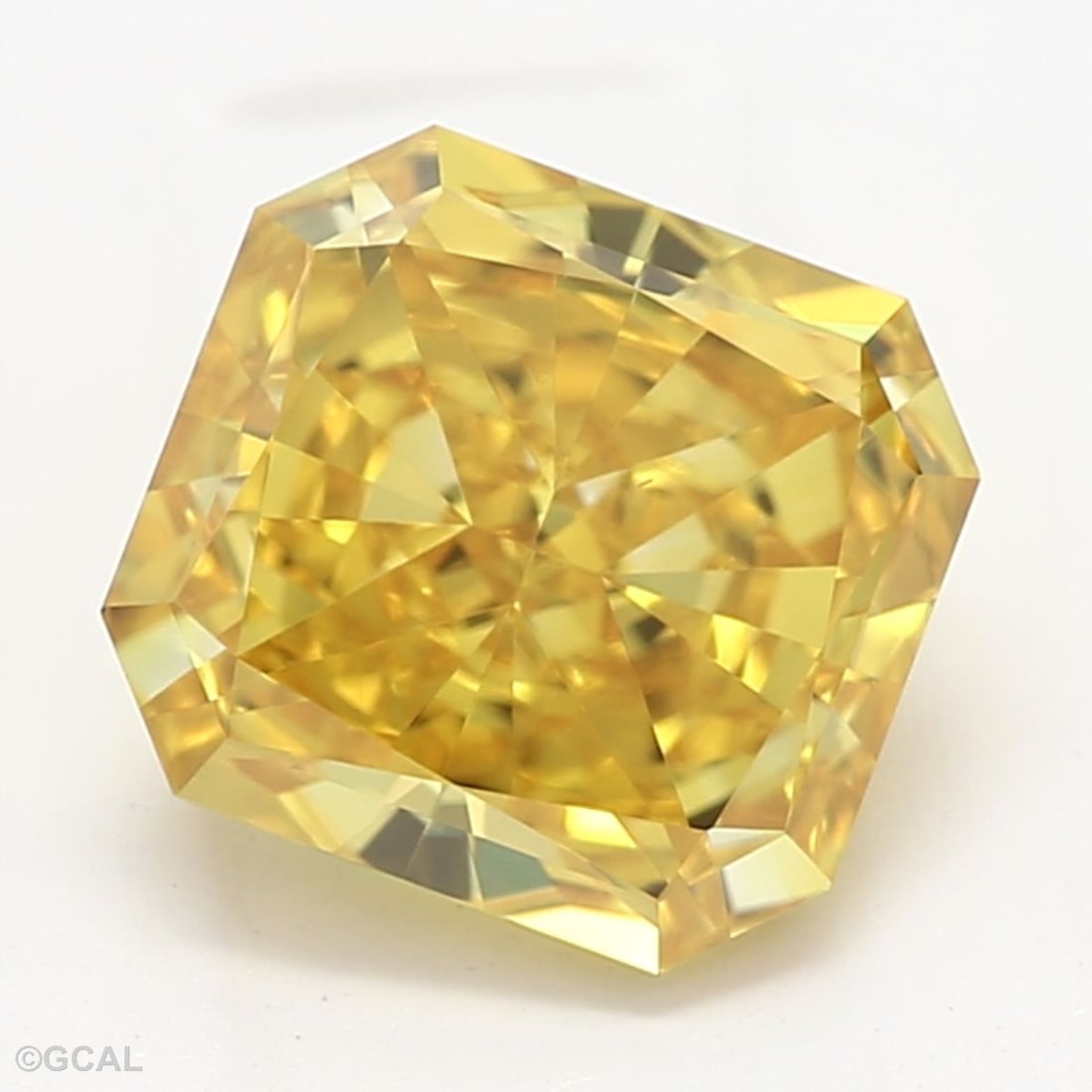 Loose Diamond - RADIANT 1.03ct Fancy Vivid Yellow VS2: Loose Diamond - RADIANT 1.03ct Fancy Vivid Yellow VS2 Source: This is a real non-mined Diamond that has been grown in a lab Shape: RADIANT Carats: 1.03 Color: Fancy Vivid Yellow Certification: GCAL Ad