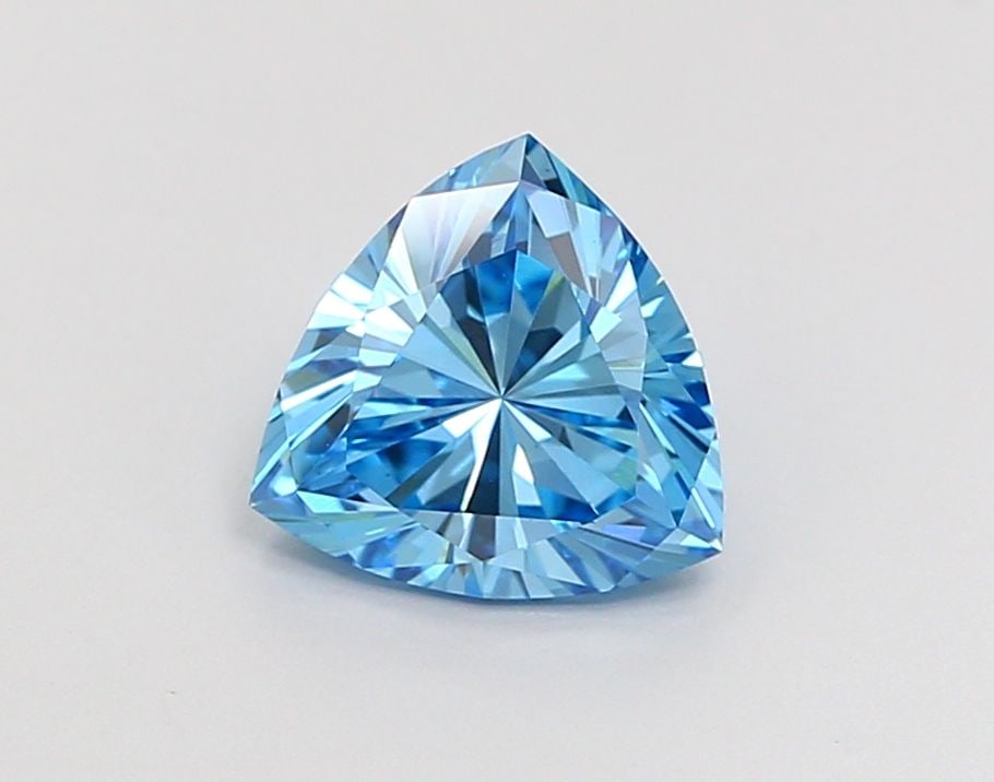 Loose Diamond - TRIANGULAR 1.22ct Fancy Vivid Blue VS1: Loose Diamond - TRIANGULAR 1.22ct Fancy Vivid Blue VS1 Source: This is a real non-mined Diamond that has been grown in a lab Shape: TRIANGULAR Carats: 1.22 Color: Fancy Vivid Blue Certification: IGI