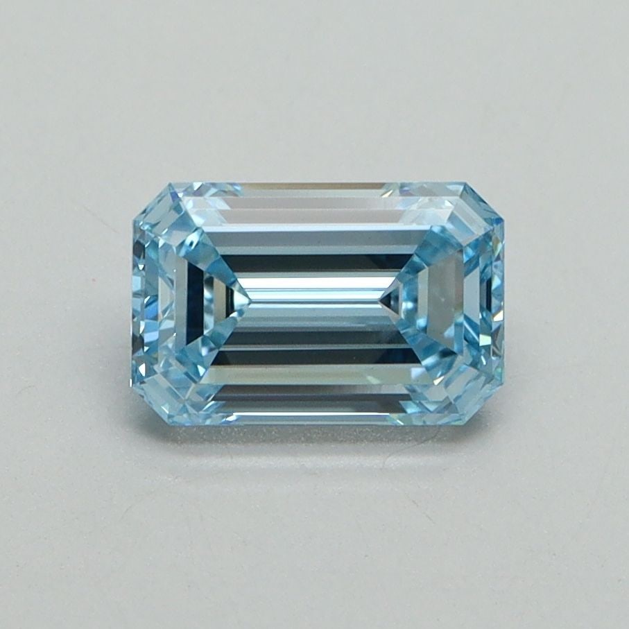 Loose Diamond - EMERALD 1.06ct Fancy Intense Blue VVS2: Loose Diamond - EMERALD 1.06ct Fancy Intense Blue VVS2 Source: This is a real non-mined Diamond that has been grown in a lab Shape: EMERALD Carats: 1.06 Color: Fancy Intense Blue Certification: IGI Vi