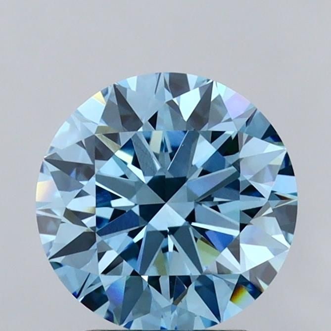 Ideal Loose Diamond - ROUND 2.27ct Fancy Vivid Blue VS1: Ideal Loose Diamond - ROUND 2.27ct Fancy Vivid Blue VS1 Source: This is a real non-mined Diamond that has been grown in a lab Shape: ROUND Carats: 2.27 Color: Fancy Vivid Blue Certification: IGI Video