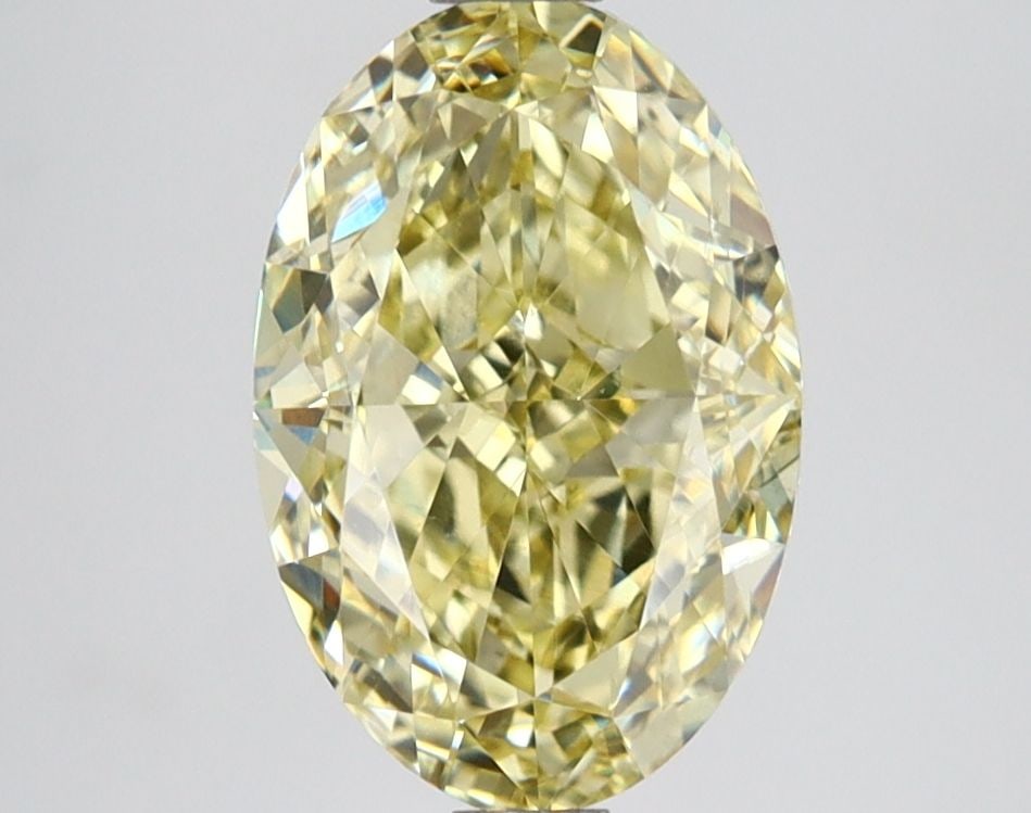 Loose Diamond - OVAL 2.62ct Fancy Intense Yellow VVS2: Loose Diamond - OVAL 2.62ct Fancy Intense Yellow VVS2 Source: This is a real non-mined Diamond that has been grown in a lab Shape: OVAL Carats: 2.62 Color: Fancy Intense Yellow Certification: IGI Vide