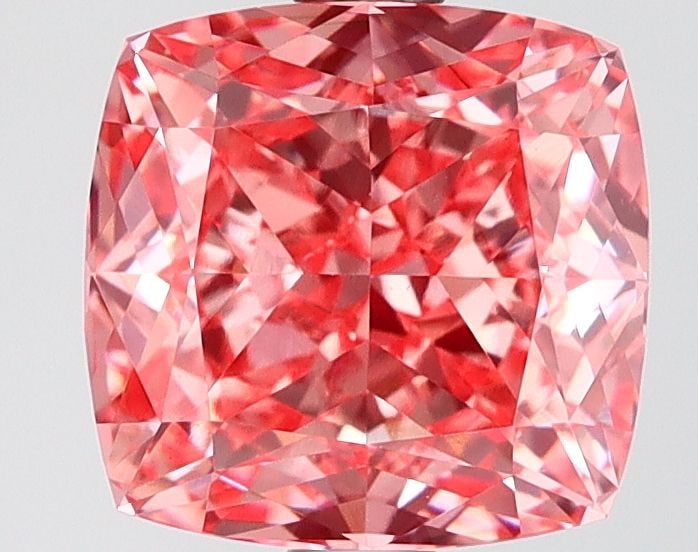 Loose Diamond - CUSHION MODIFIED 2.7ct Fancy Vivid Pink VS1: Loose Diamond - CUSHION MODIFIED 2.7ct Fancy Vivid Pink VS1 Source: This is a real non-mined Diamond that has been grown in a lab Shape: CUSHION MODIFIED Carats: 2.7 Color: Fancy Vivid Pink Certificat