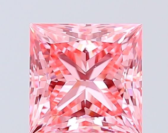 Loose Diamond - PRINCESS 1.51ct Fancy Vivid Pink VS2 (1 of 1)