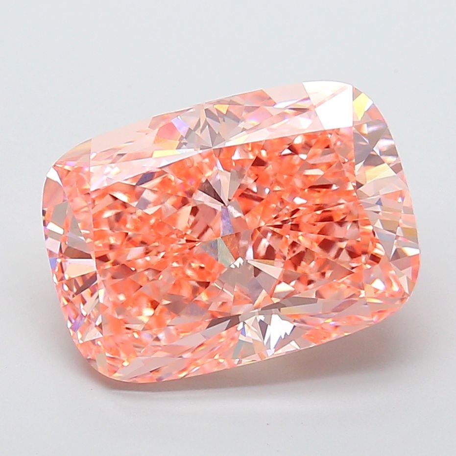 Loose Diamond - CUSHION MODIFIED 10.08ct Fancy Vivid Pink VVS2: Loose Diamond - CUSHION MODIFIED 10.08ct Fancy Vivid Pink VVS2 Source: This is a real non-mined Diamond that has been grown in a lab Shape: CUSHION MODIFIED Carats: 10.08 Color: Fancy Vivid Pink Certi