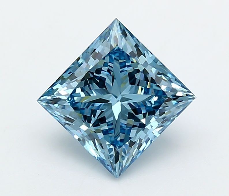Loose Diamond - PRINCESS 2.51ct Fancy Vivid Blue VVS2 (1 of 1)