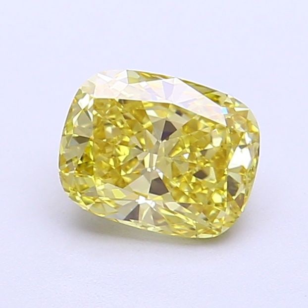 Loose Diamond - CUSHION MODIFIED 1.02ct Fancy Intense Yellow VVS2: Loose Diamond - CUSHION MODIFIED 1.02ct Fancy Intense Yellow VVS2 Source: This is a real non-mined Diamond that has been grown in a lab Shape: CUSHION MODIFIED Carats: 1.02 Color: Fancy Intense Yellow