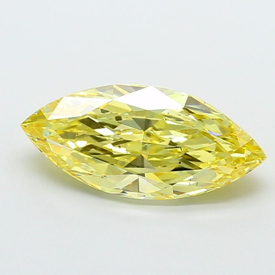 Loose Diamond - MARQUISE 5.64ct Fancy Intense Yellow VS2: Loose Diamond - MARQUISE 5.64ct Fancy Intense Yellow VS2 Source: This is a real non-mined Diamond that has been grown in a lab Shape: MARQUISE Carats: 5.64 Color: Fancy Intense Yellow Certification: I