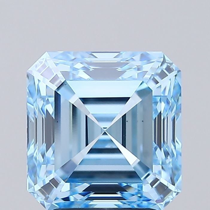 Loose Diamond - ASSCHER 3.01ct Fancy Vivid Blue VS1: Loose Diamond - ASSCHER 3.01ct Fancy Vivid Blue VS1 Source: This is a real non-mined Diamond that has been grown in a lab Shape: ASSCHER Carats: 3.01 Color: Fancy Vivid Blue Certification: IGI Video:
