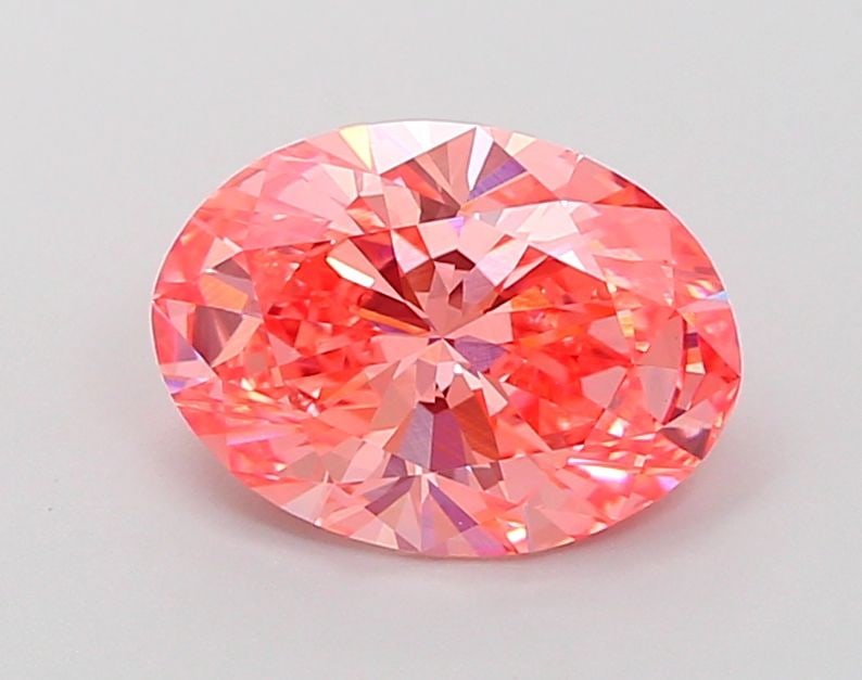 Loose Diamond - OVAL 2.28ct Fancy Vivid Pink VVS2: Loose Diamond - OVAL 2.28ct Fancy Vivid Pink VVS2 Source: This is a real non-mined Diamond that has been grown in a lab Shape: OVAL Carats: 2.28 Color: Fancy Vivid Pink Certification: IGI Video:
