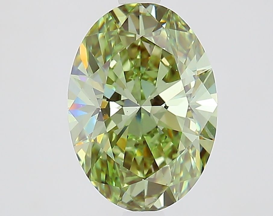 Loose Diamond - OVAL 2.12ct Fancy Vivid Green VS1: Loose Diamond - OVAL 2.12ct Fancy Vivid Green VS1 Source: This is a real non-mined Diamond that has been grown in a lab Shape: OVAL Carats: 2.12 Color: Fancy Vivid Green Certification: IGI Video: