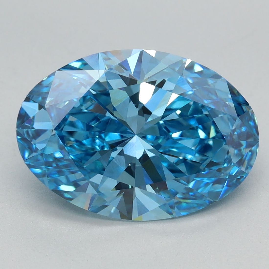 Loose Diamond - OVAL 3.03ct Fancy Vivid Blue VS1: Loose Diamond - OVAL 3.03ct Fancy Vivid Blue VS1 Source: This is a real non-mined Diamond that has been grown in a lab Shape: OVAL Carats: 3.03 Color: Fancy Vivid Blue Certification: IGI Video: