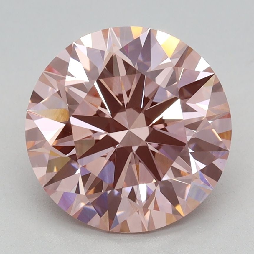 Ideal Loose Diamond - ROUND 2.11ct Fancy Vivid Pink VVS2: Ideal Loose Diamond - ROUND 2.11ct Fancy Vivid Pink VVS2 Source: This is a real non-mined Diamond that has been grown in a lab Shape: ROUND Carats: 2.11 Color: Fancy Vivid Pink Certification: IGI Vide