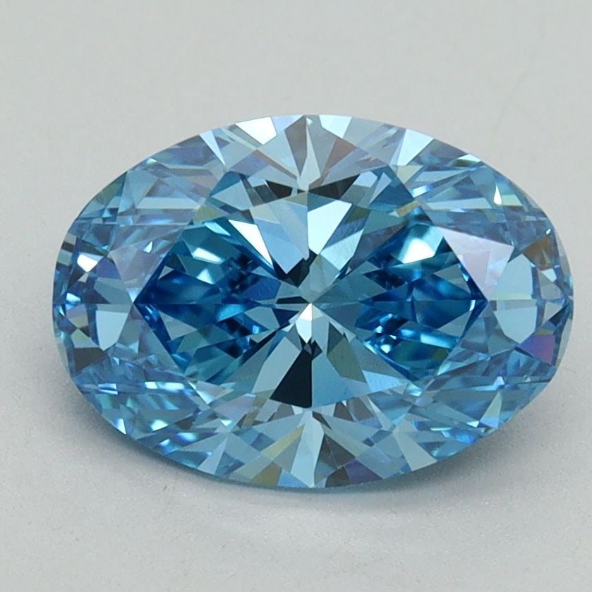 Loose Diamond - OVAL 2.02ct Fancy Vivid Blue VVS2: Loose Diamond - OVAL 2.02ct Fancy Vivid Blue VVS2 Source: This is a real non-mined Diamond that has been grown in a lab Shape: OVAL Carats: 2.02 Color: Fancy Vivid Blue Certification: IGI Video: