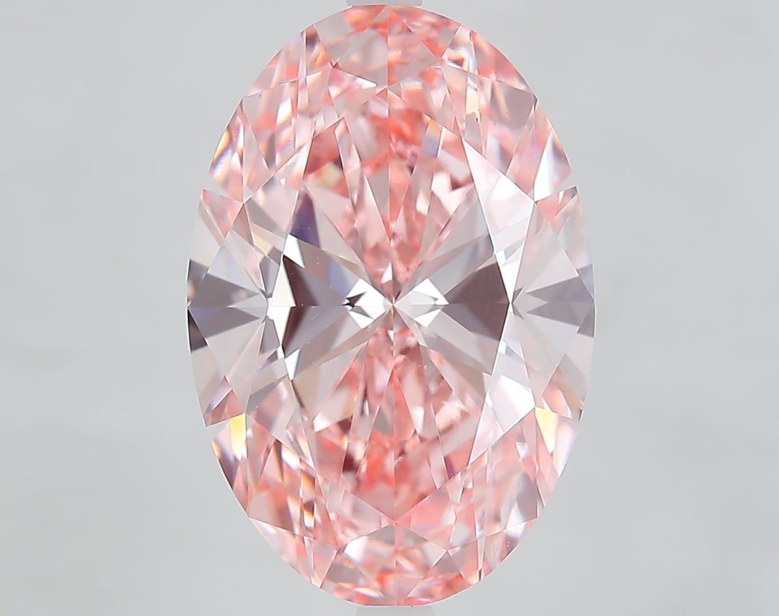 Loose Diamond - OVAL 8.87ct Fancy Vivid Pink VS1: Loose Diamond - OVAL 8.87ct Fancy Vivid Pink VS1 Source: This is a real non-mined Diamond that has been grown in a lab Shape: OVAL Carats: 8.87 Color: Fancy Vivid Pink Certification: IGI Video: