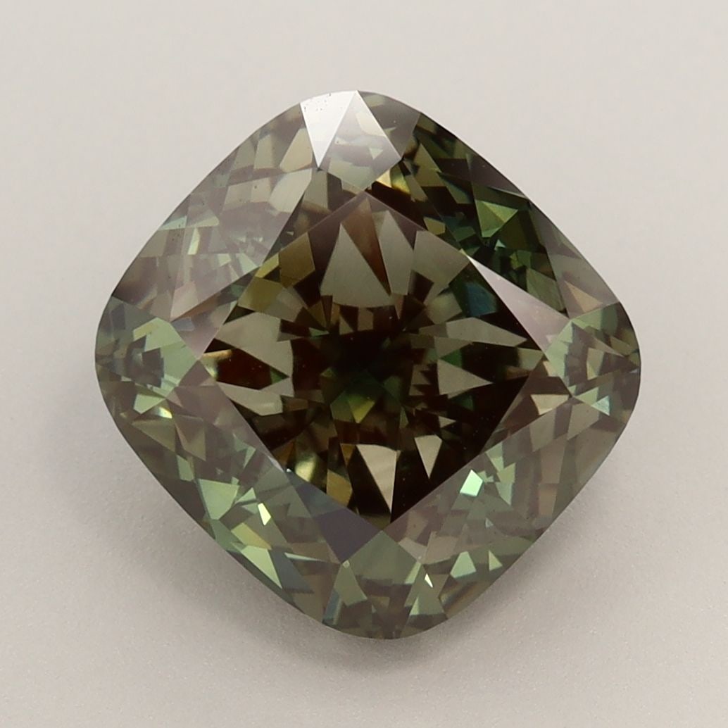 Loose Diamond - CUSHION BRILLIANT 4.0ct Fancy Deep Green VS1: Loose Diamond - CUSHION BRILLIANT 4.0ct Fancy Deep Green VS1 Source: This is a real non-mined Diamond that has been grown in a lab Shape: CUSHION BRILLIANT Carats: 4.0 Color: Fancy Deep Green Certific