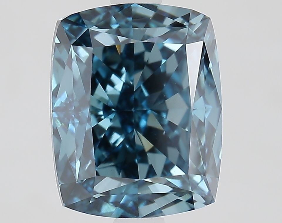 Loose Diamond - CUSHION MODIFIED 2.82ct Fancy Vivid Blue VS1: Loose Diamond - CUSHION MODIFIED 2.82ct Fancy Vivid Blue VS1 Source: This is a real non-mined Diamond that has been grown in a lab Shape: CUSHION MODIFIED Carats: 2.82 Color: Fancy Vivid Blue Certific