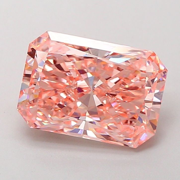 Loose Diamond - RADIANT 3.08ct Fancy Vivid Pink VVS2: Loose Diamond - RADIANT 3.08ct Fancy Vivid Pink VVS2 Source: This is a real non-mined Diamond that has been grown in a lab Shape: RADIANT Carats: 3.08 Color: Fancy Vivid Pink Certification: IGI Video:
