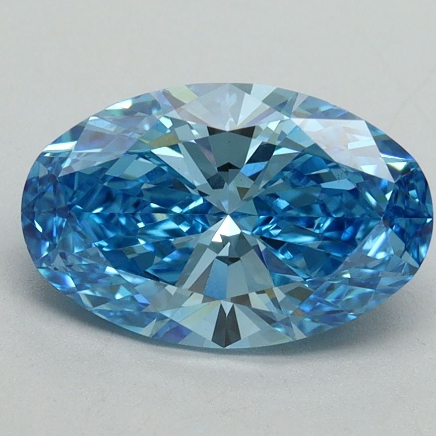 Loose Diamond - OVAL 2.07ct Fancy Vivid Blue VS1: Loose Diamond - OVAL 2.07ct Fancy Vivid Blue VS1 Source: This is a real non-mined Diamond that has been grown in a lab Shape: OVAL Carats: 2.07 Color: Fancy Vivid Blue Certification: IGI Video: