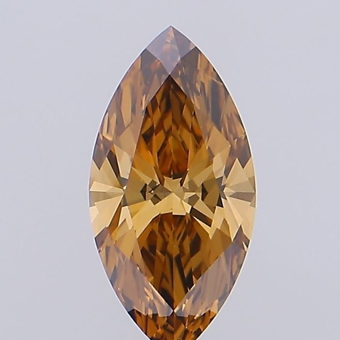 Loose Diamond - MARQUISE 0.86ct Fancy Yellowish Brown VVS2: Loose Diamond - MARQUISE 0.86ct Fancy Yellowish Brown VVS2 Source: This is a real non-mined Diamond that has been grown in a lab Shape: MARQUISE Carats: 0.86 Color: Fancy Yellowish Brown Certification