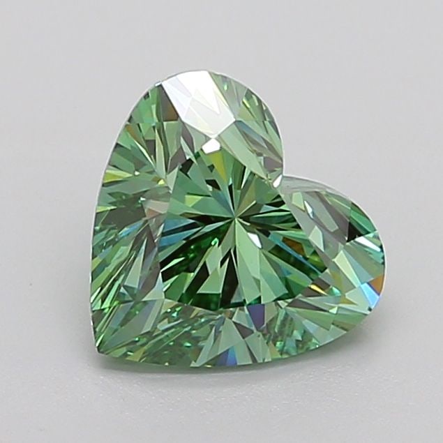 Loose Diamond - HEART 2.53ct Fancy Vivid Green VS1: Loose Diamond - HEART 2.53ct Fancy Vivid Green VS1 Source: This is a real non-mined Diamond that has been grown in a lab Shape: HEART Carats: 2.53 Color: Fancy Vivid Green Certification: IGI Video: