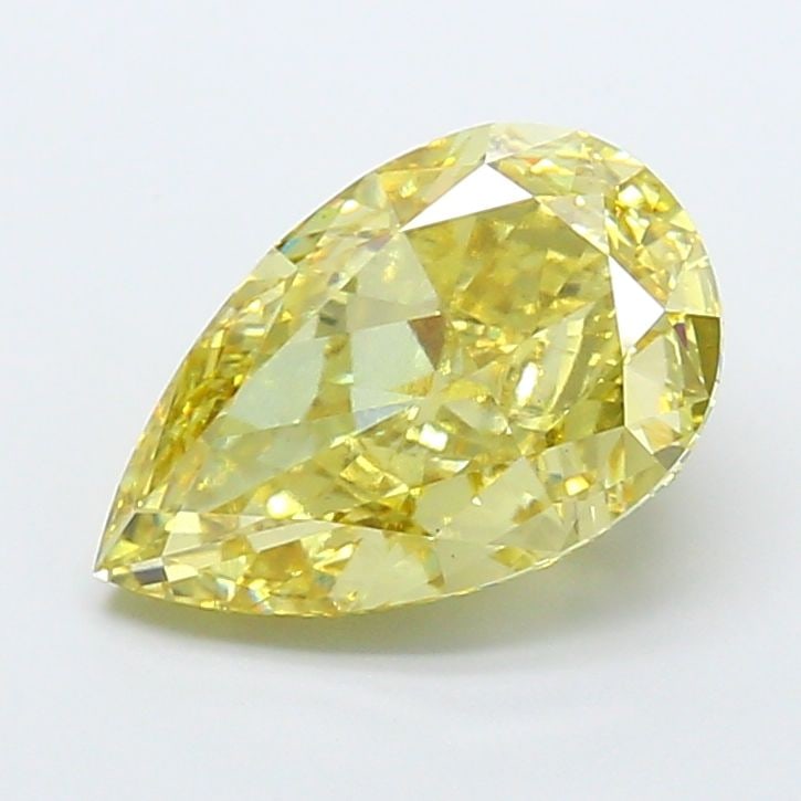 Loose Diamond - PEAR 5.08ct Fancy Intense Yellow VS2: Loose Diamond - PEAR 5.08ct Fancy Intense Yellow VS2 Source: This is a real non-mined Diamond that has been grown in a lab Shape: PEAR Carats: 5.08 Color: Fancy Intense Yellow Certification: IGI Addit