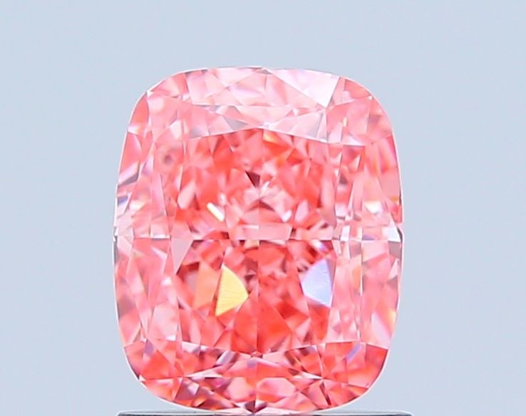 Loose Diamond - CUSHION MODIFIED 1.51ct Fancy Vivid Pink VVS2: Loose Diamond - CUSHION MODIFIED 1.51ct Fancy Vivid Pink VVS2 Source: This is a real non-mined Diamond that has been grown in a lab Shape: CUSHION MODIFIED Carats: 1.51 Color: Fancy Vivid Pink Certifi