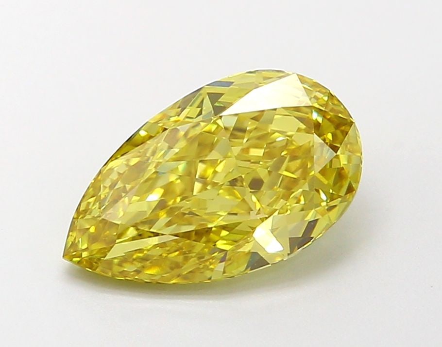 Loose Diamond - PEAR 1.71ct Fancy Vivid Yellow VS1: Loose Diamond - PEAR 1.71ct Fancy Vivid Yellow VS1 Source: This is a real non-mined Diamond that has been grown in a lab Shape: PEAR Carats: 1.71 Color: Fancy Vivid Yellow Certification: IGI Video: