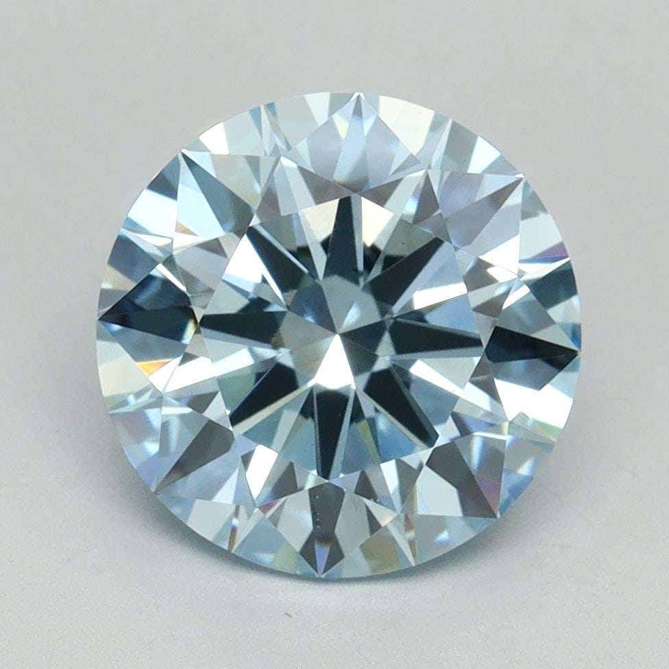 Ideal Loose Diamond - ROUND 3.03ct Fancy Vivid Blue VVS2: Ideal Loose Diamond - ROUND 3.03ct Fancy Vivid Blue VVS2 Source: This is a real non-mined Diamond that has been grown in a lab Shape: ROUND Carats: 3.03 Color: Fancy Vivid Blue Certification: IGI Vide