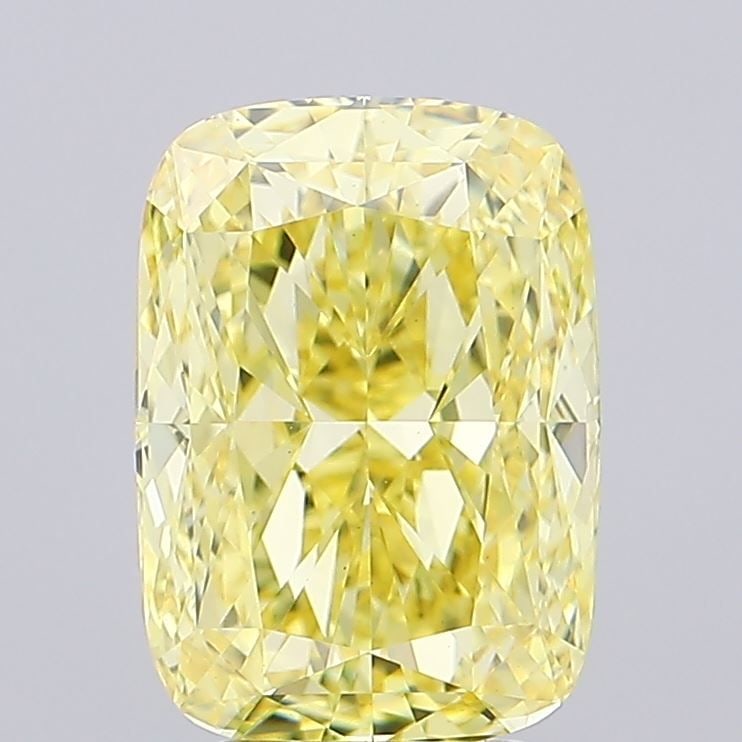 Loose Diamond - CUSHION MODIFIED 5.08ct Fancy Intense Yellow VS1: Loose Diamond - CUSHION MODIFIED 5.08ct Fancy Intense Yellow VS1 Source: This is a real non-mined Diamond that has been grown in a lab Shape: CUSHION MODIFIED Carats: 5.08 Color: Fancy Intense Yellow