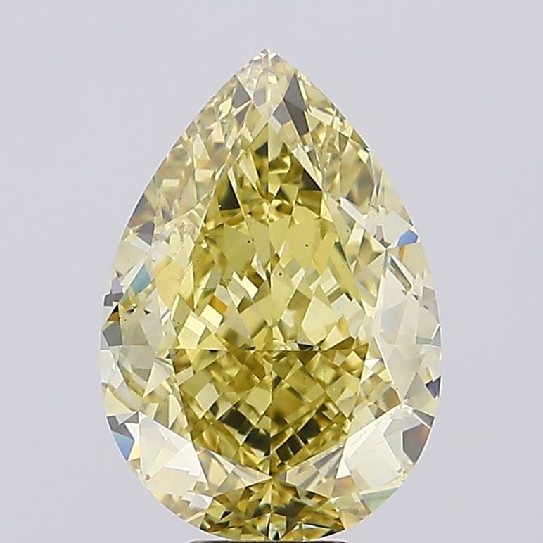 Loose Diamond - PEAR 13.06ct Fancy Intense Yellow VS1: Loose Diamond - PEAR 13.06ct Fancy Intense Yellow VS1 Source: This is a real non-mined Diamond that has been grown in a lab Shape: PEAR Carats: 13.06 Color: Fancy Intense Yellow Certification: NONE Vi