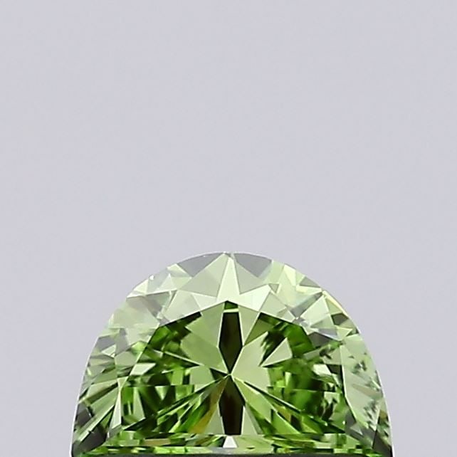Loose Diamond - HALF MOON 0.53ct Fancy Vivid Green VVS2: Loose Diamond - HALF MOON 0.53ct Fancy Vivid Green VVS2 Source: This is a real non-mined Diamond that has been grown in a lab Shape: HALF MOON Carats: 0.53 Color: Fancy Vivid Green Certification: NONE