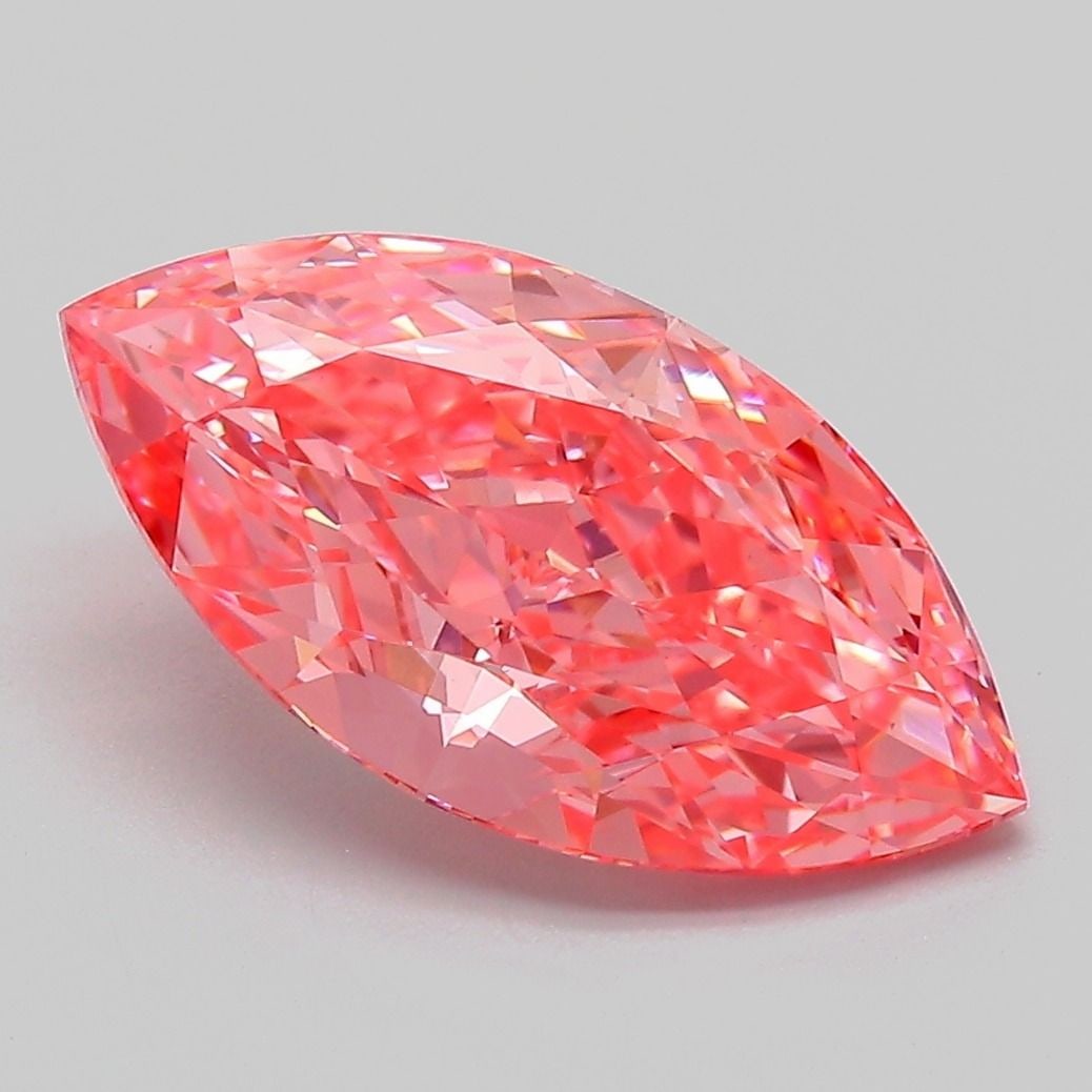 Loose Diamond - MARQUISE 3.24ct Fancy Vivid Pink VS1: Loose Diamond - MARQUISE 3.24ct Fancy Vivid Pink VS1 Source: This is a real non-mined Diamond that has been grown in a lab Shape: MARQUISE Carats: 3.24 Color: Fancy Vivid Pink Certification: IGI Video