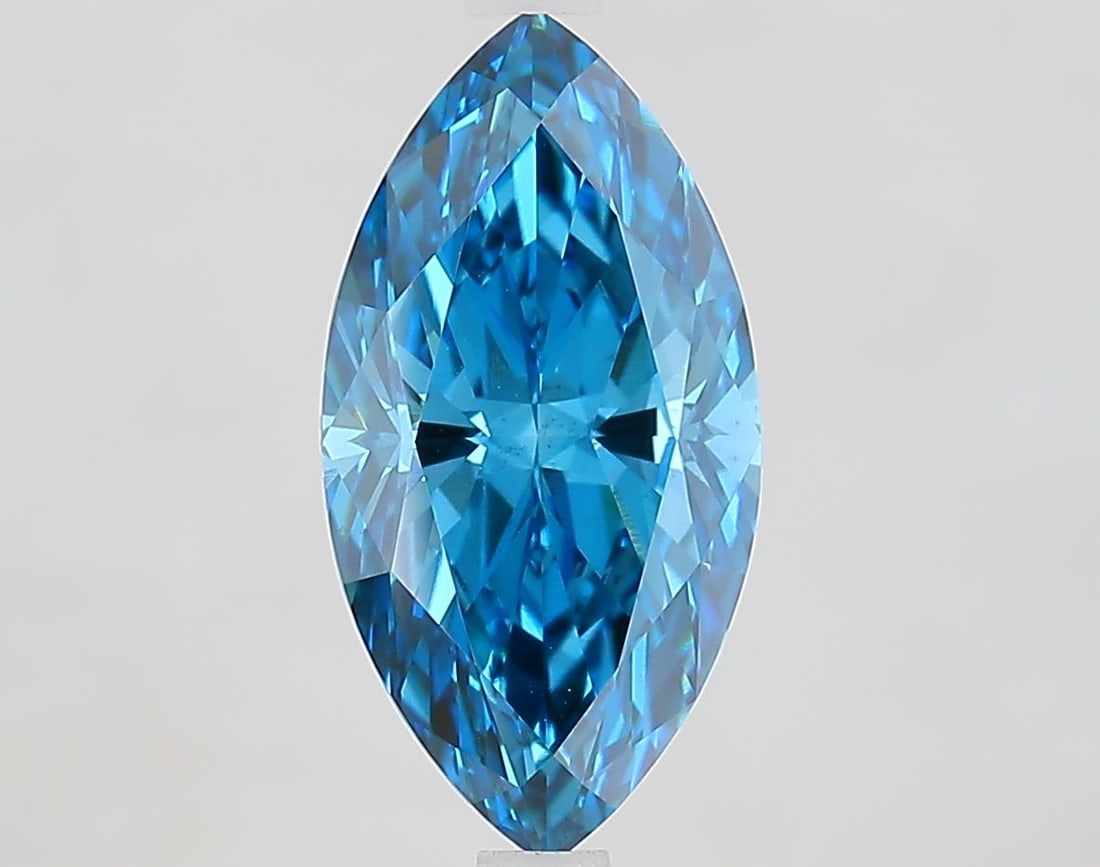 Loose Diamond - MARQUISE 2.53ct Fancy Vivid Blue VS1: Loose Diamond - MARQUISE 2.53ct Fancy Vivid Blue VS1 Source: This is a real non-mined Diamond that has been grown in a lab Shape: MARQUISE Carats: 2.53 Color: Fancy Vivid Blue Certification: IGI Video