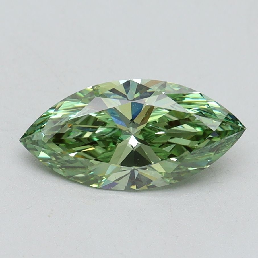 Loose Diamond - MARQUISE 1.03ct Fancy Vivid Green VS1: Loose Diamond - MARQUISE 1.03ct Fancy Vivid Green VS1 Source: This is a real non-mined Diamond that has been grown in a lab Shape: MARQUISE Carats: 1.03 Color: Fancy Vivid Green Certification: IGI Vid
