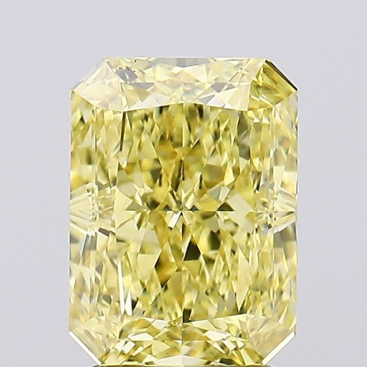 Loose Diamond - RADIANT 2.6ct Fancy Vivid Yellow VS1: Loose Diamond - RADIANT 2.6ct Fancy Vivid Yellow VS1 Source: This is a real non-mined Diamond that has been grown in a lab Shape: RADIANT Carats: 2.6 Color: Fancy Vivid Yellow Certification: IGI Video