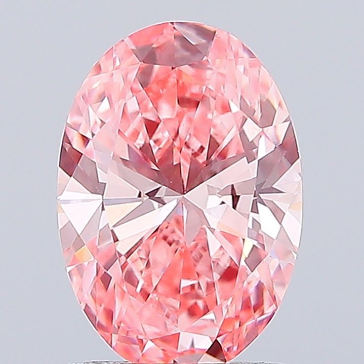 Loose Diamond - OVAL 1.64ct Fancy Vivid Pink VS1: Loose Diamond - OVAL 1.64ct Fancy Vivid Pink VS1 Source: This is a real non-mined Diamond that has been grown in a lab Shape: OVAL Carats: 1.64 Color: Fancy Vivid Pink Certification: IGI Video: