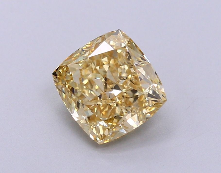 Loose Diamond - CUSHION MODIFIED 1.21ct Fancy Intense Yellow VVS2: Loose Diamond - CUSHION MODIFIED 1.21ct Fancy Intense Yellow VVS2 Source: This is a real non-mined Diamond that has been grown in a lab Shape: CUSHION MODIFIED Carats: 1.21 Color: Fancy Intense Yellow