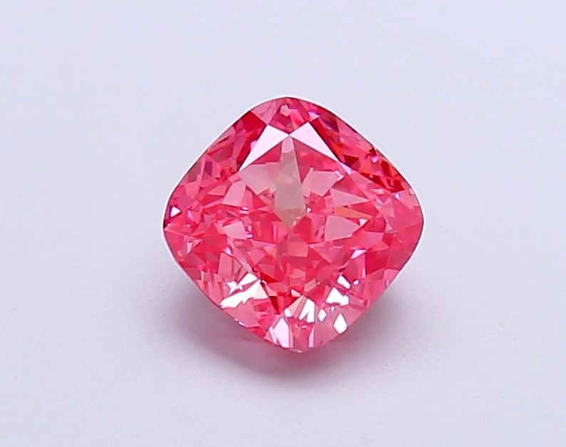 Loose Diamond - CUSHION MODIFIED 1.14ct Fancy Vivid Pink IF: Loose Diamond - CUSHION MODIFIED 1.14ct Fancy Vivid Pink IF Source: This is a real non-mined Diamond that has been grown in a lab Shape: CUSHION MODIFIED Carats: 1.14 Color: Fancy Vivid Pink Certifica