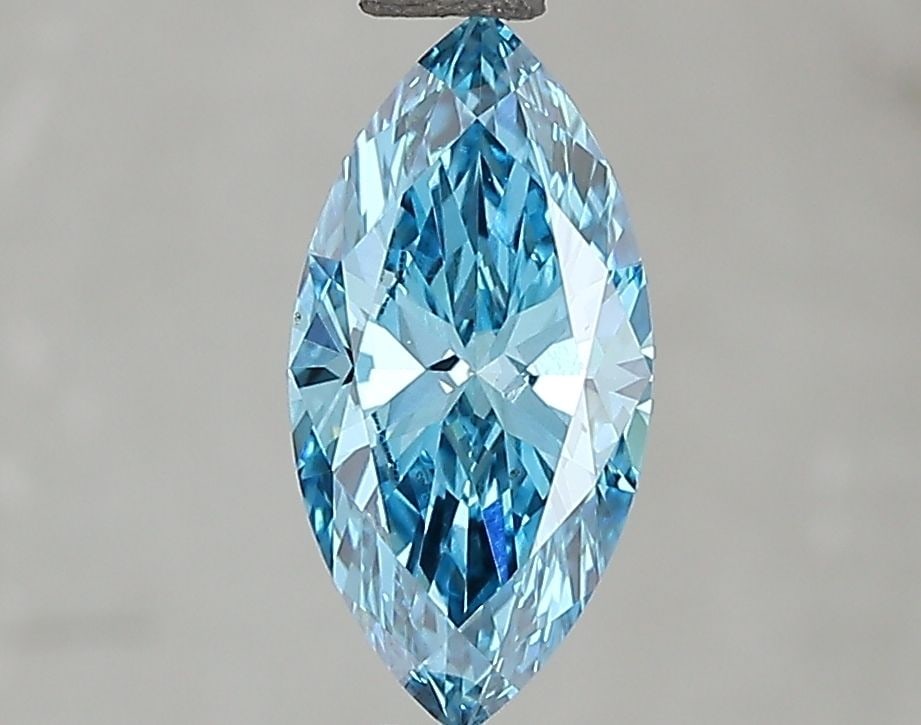 Loose Diamond - MARQUISE 1.06ct Fancy Vivid Blue VVS2: Loose Diamond - MARQUISE 1.06ct Fancy Vivid Blue VVS2 Source: This is a real non-mined Diamond that has been grown in a lab Shape: MARQUISE Carats: 1.06 Color: Fancy Vivid Blue Certification: IGI Vide