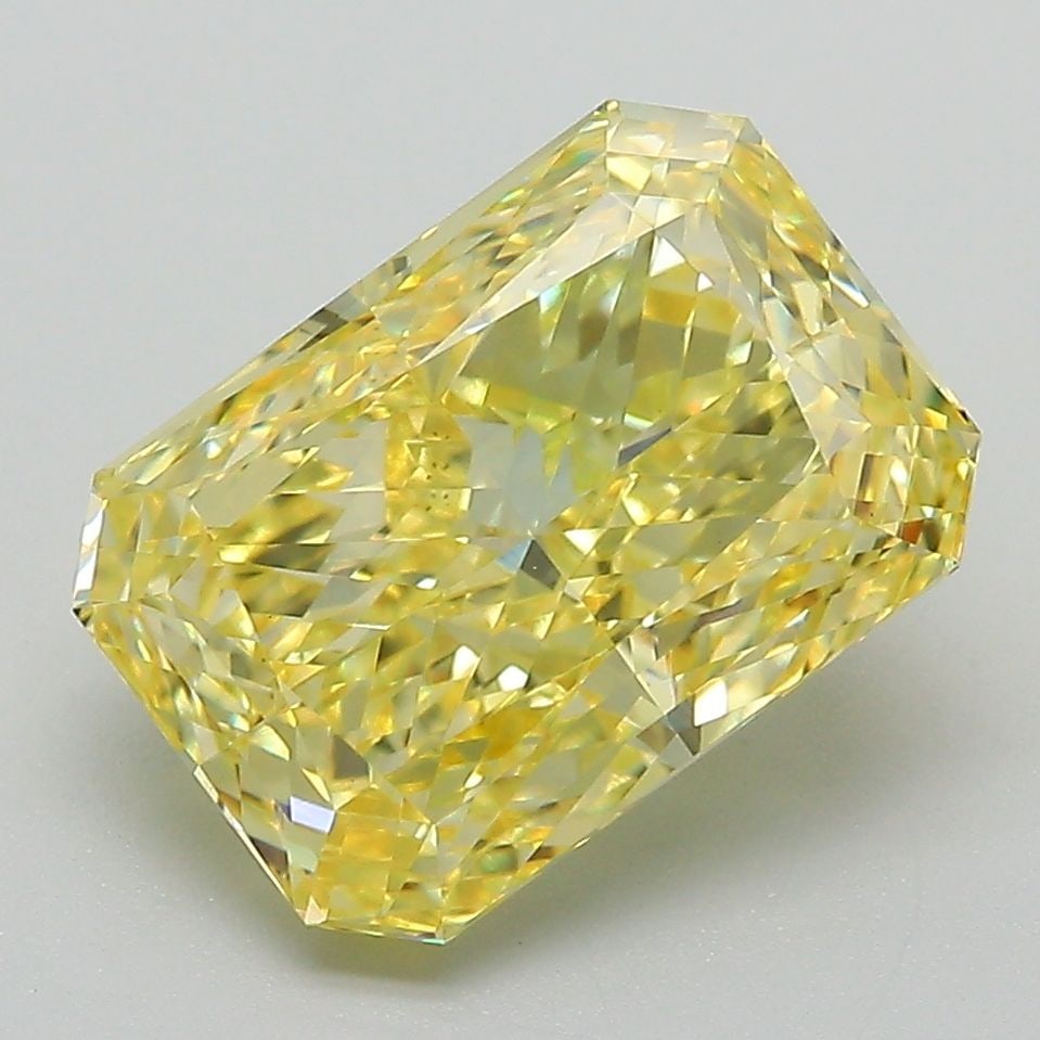 Loose Diamond - RADIANT 4.06ct Fancy Intense Yellow VS1: Loose Diamond - RADIANT 4.06ct Fancy Intense Yellow VS1 Source: This is a real non-mined Diamond that has been grown in a lab Shape: RADIANT Carats: 4.06 Color: Fancy Intense Yellow Certification: IGI