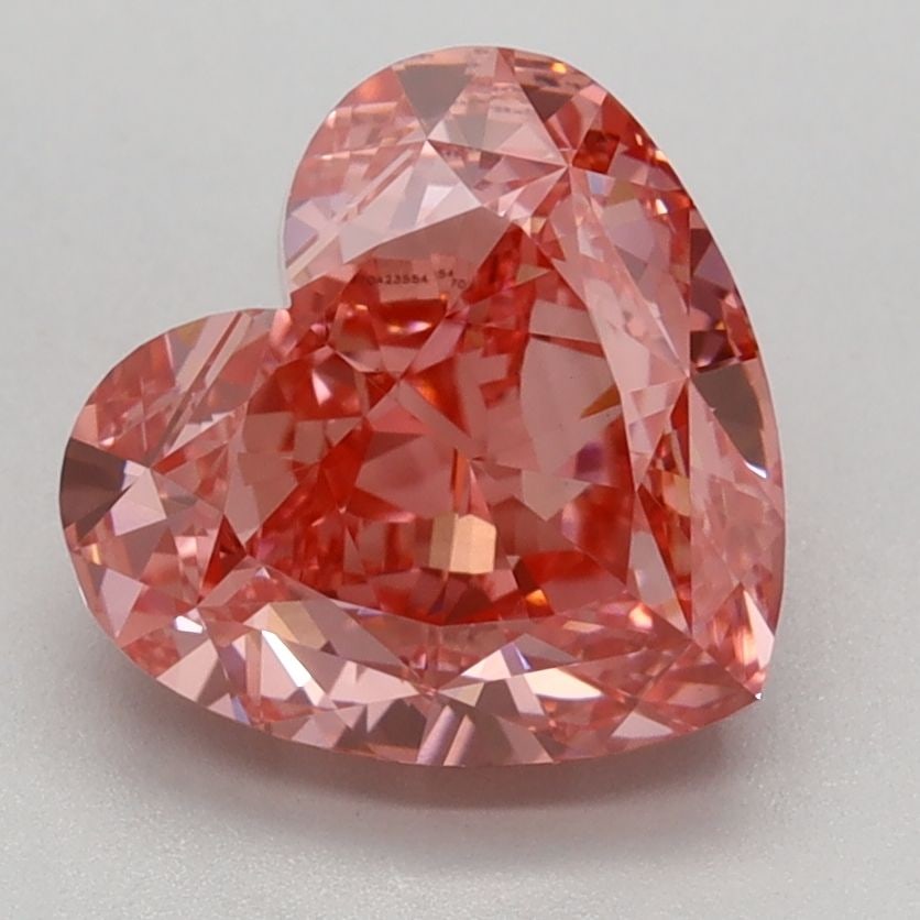 Loose Diamond - HEART 2.38ct Fancy Vivid Pink VS1: Loose Diamond - HEART 2.38ct Fancy Vivid Pink VS1 Source: This is a real non-mined Diamond that has been grown in a lab Shape: HEART Carats: 2.38 Color: Fancy Vivid Pink Certification: IGI Video: