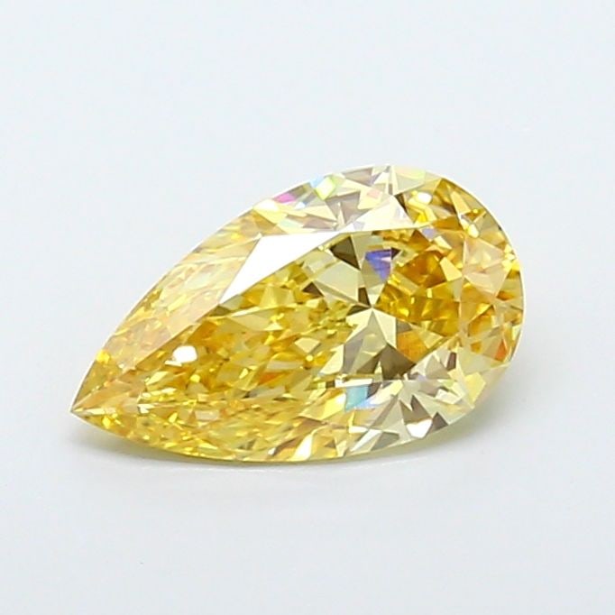 Loose Diamond - PEAR 2.51ct Fancy Intense Yellow VVS2: Loose Diamond - PEAR 2.51ct Fancy Intense Yellow VVS2 Source: This is a real non-mined Diamond that has been grown in a lab Shape: PEAR Carats: 2.51 Color: Fancy Intense Yellow Certification: IGI Vide