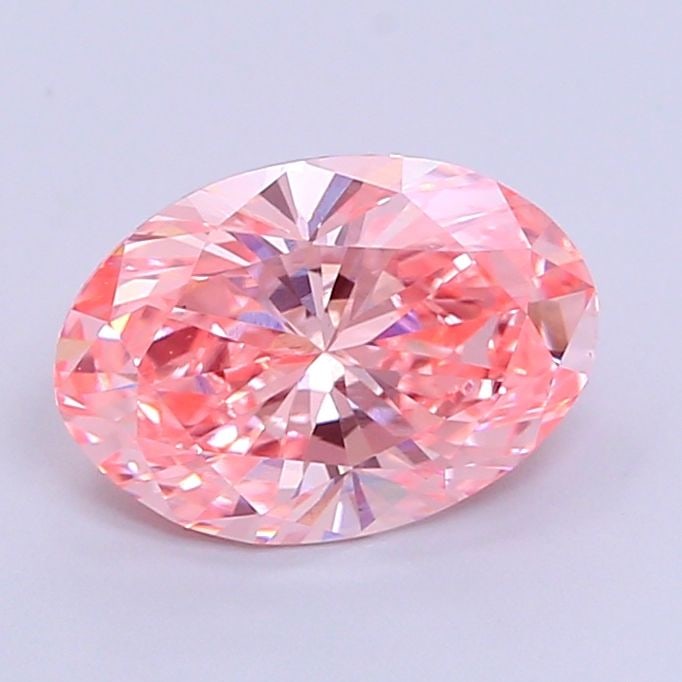 Loose Diamond - OVAL 2.1ct Fancy Vivid Pink VS1: Loose Diamond - OVAL 2.1ct Fancy Vivid Pink VS1 Source: This is a real non-mined Diamond that has been grown in a lab Shape: OVAL Carats: 2.1 Color: Fancy Vivid Pink Certification: IGI Video: