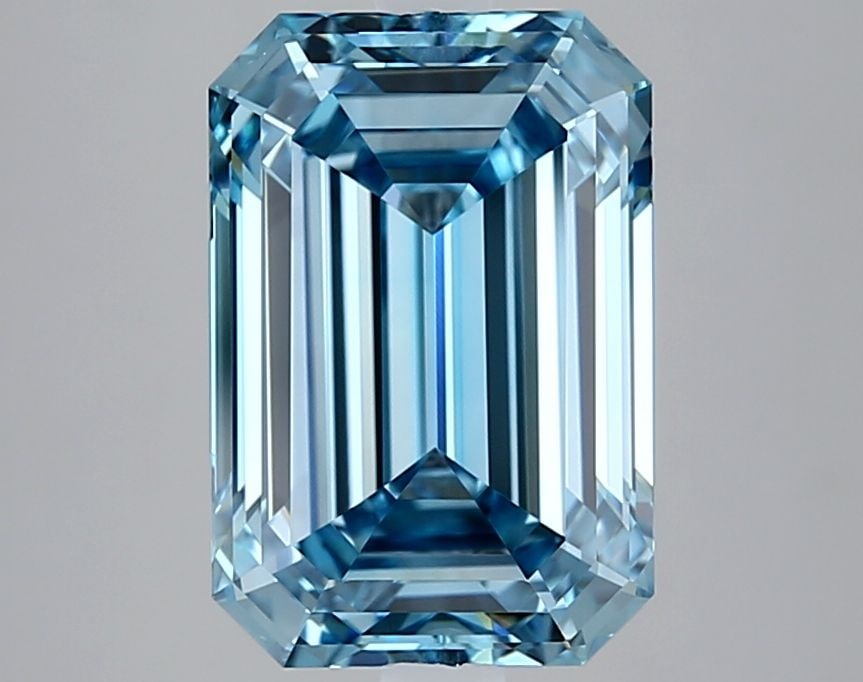 Loose Diamond - EMERALD 4.05ct Fancy Vivid Blue VVS1 (1 of 1)