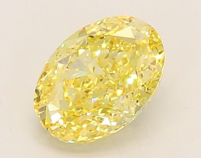 Loose Diamond - OVAL 1.14ct Fancy Vivid Yellow VVS2: Loose Diamond - OVAL 1.14ct Fancy Vivid Yellow VVS2 Source: This is a real non-mined Diamond that has been grown in a lab Shape: OVAL Carats: 1.14 Color: Fancy Vivid Yellow Certification: IGI Video: