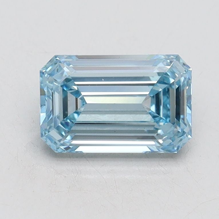 Loose Diamond - EMERALD 1.0ct Fancy Intense Blue VS1: Loose Diamond - EMERALD 1.0ct Fancy Intense Blue VS1 Source: This is a real non-mined Diamond that has been grown in a lab Shape: EMERALD Carats: 1.0 Color: Fancy Intense Blue Certification: IGI Video