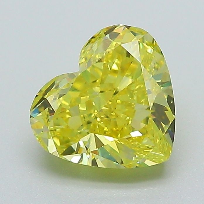 Loose Diamond - HEART 1.57ct Fancy Vivid Yellow VS2: Loose Diamond - HEART 1.57ct Fancy Vivid Yellow VS2 Source: This is a real non-mined Diamond that has been grown in a lab Shape: HEART Carats: 1.57 Color: Fancy Vivid Yellow Certification: IGI Video: