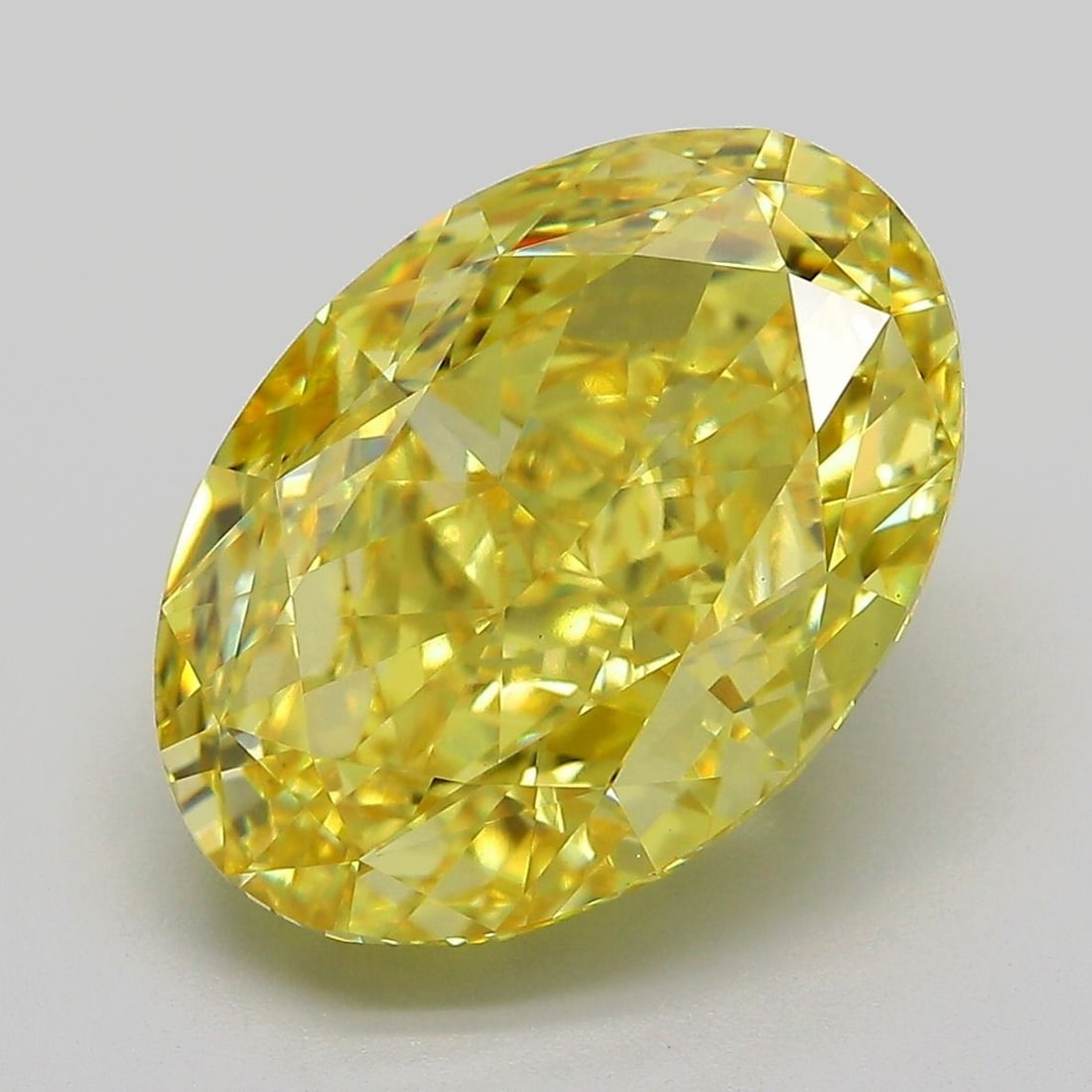 Loose Diamond - OVAL 8.09ct Fancy Vivid Yellow VS1: Loose Diamond - OVAL 8.09ct Fancy Vivid Yellow VS1 Source: This is a real non-mined Diamond that has been grown in a lab Shape: OVAL Carats: 8.09 Color: Fancy Vivid Yellow Certification: IGI Video:
