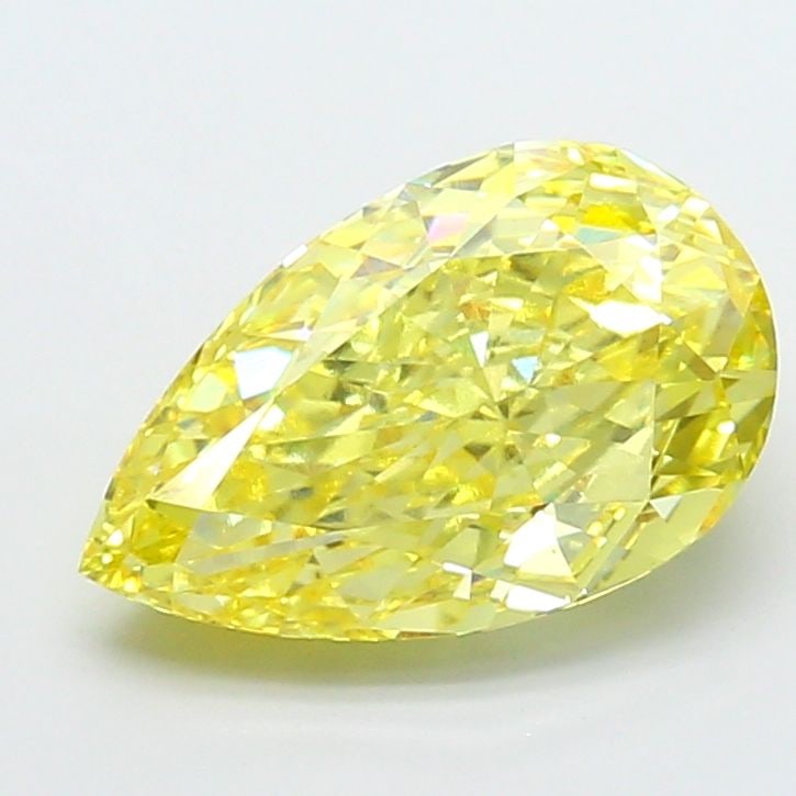 Loose Diamond - PEAR 5.53ct Fancy Vivid Yellow VVS2: Loose Diamond - PEAR 5.53ct Fancy Vivid Yellow VVS2 Source: This is a real non-mined Diamond that has been grown in a lab Shape: PEAR Carats: 5.53 Color: Fancy Vivid Yellow Certification: IGI Video: