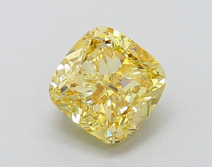 Loose Diamond - CUSHION MODIFIED 1.35ct Fancy Yellow VS1: Loose Diamond - CUSHION MODIFIED 1.35ct Fancy Yellow VS1 Source: This is a real non-mined Diamond that has been grown in a lab Shape: CUSHION MODIFIED Carats: 1.35 Color: Fancy Yellow Certification: I